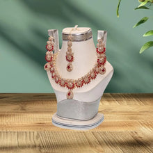 Maroon Crystal Bridal Set for Pakistani Brides