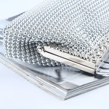Silver Rhinestone Clutch for Weddings & Parties