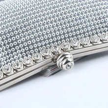 Silver Rhinestone Clutch for Weddings & Parties