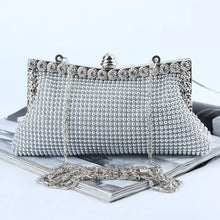 Silver Rhinestone Clutch for Weddings & Parties