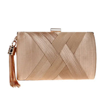 Green Silk Tassel Clutch for Women Dinner Party