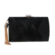 Green Silk Tassel Clutch for Women Dinner Party