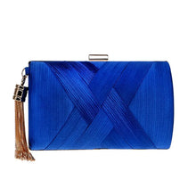 Green Silk Tassel Clutch for Women Dinner Party