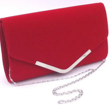 Red Velvet Evening Clutch for Women
