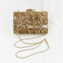 Black Square Stone Pattern Cross Body Bag for Women
