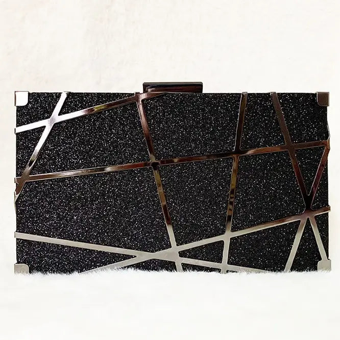 Black Geometric Crossbody Bag for Pakistani Women