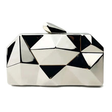Silver Metallic Crossbody Bag for Women with Adjustable Strap