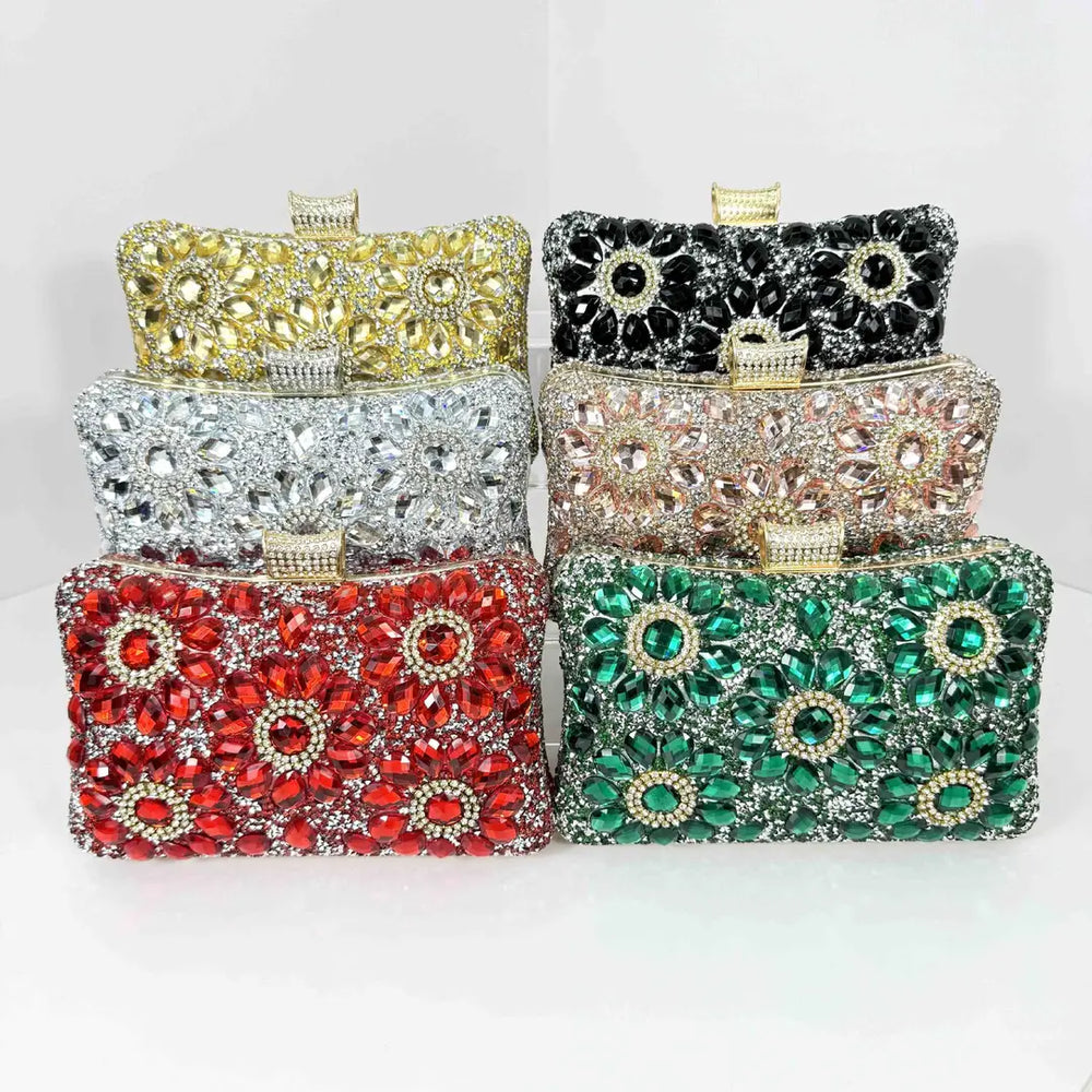 Vintage Gem Bag Black Double Sided Wedding Party Bag