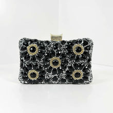 Vintage Gem Bag Black Double Sided Wedding Party Bag