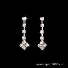 Diamond Claw Necklace & Earrings Set for Weddings Parties