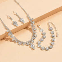 Branded Bridal Jewelry Set with Necklace Earrings Bracelet