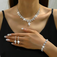 Branded Bridal Jewelry Set with Necklace Earrings Bracelet
