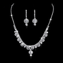 Branded Bridal Jewelry Set with Necklace Earrings Bracelet