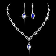 Blue Diamond Necklace & Earrings Set for Pakistani Women