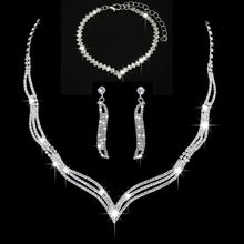 Sparkling Rhinestone 3-Piece Jewelry Set for Pakistani Women