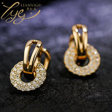 Gold Toned Joker Earrings with Zircon Stones