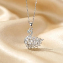 Silver Plated Korean Swan Zircon Necklace