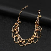 Gold Plated Bells Anklet for Women Adjustable Wedding Party Wear
