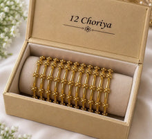 12 Pcs Funky Antique Plated Crystal Plain Bangle